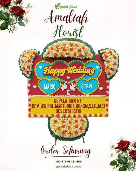 Papan Bunga Pernikahan Dow